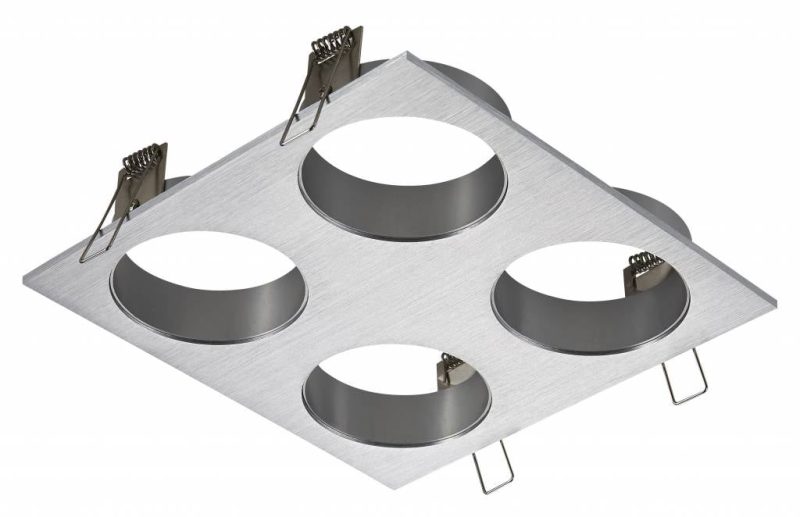 Fantasia quadratischer Einbauspot 4x GU10 schwarz