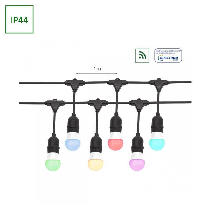 Spectrum LED GARLAND 10M 10XE27 COMBINED SPECTRUM