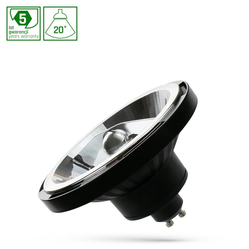 Spectrum LED LED AR111 GU10 230V 10W SMD 20DEG NW BLACK
