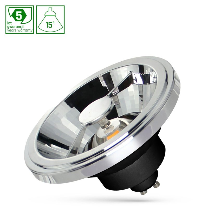 Spectrum LED LED AR111 GU10 230V 12W COB 15DEG NW BLACK SPECTRUM