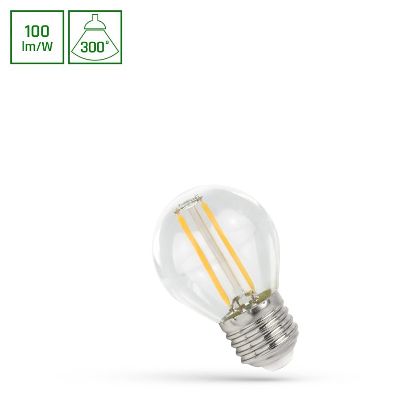 Spectrum LED LED BALL G45 E-27 230V 1W COG WW CLEAR SPECTRUM