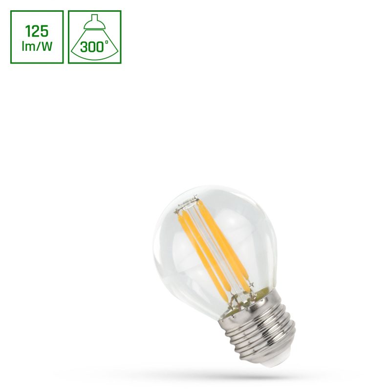 Spectrum LED LED BALL G45 E-27 230V 4W COG WW CLEAR SPECTRUM