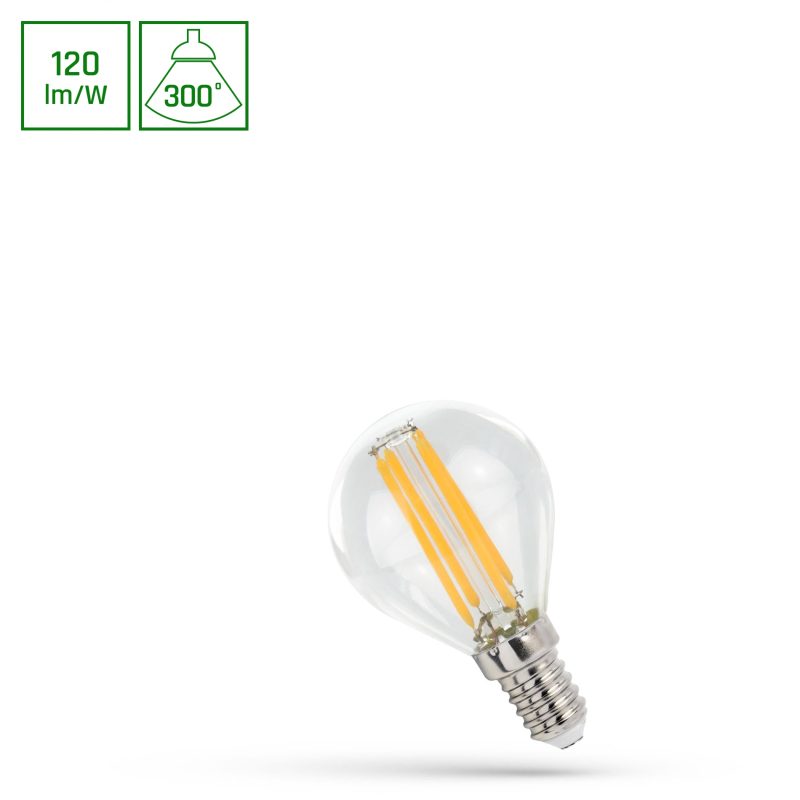 Spectrum LED LED BALL P45 E-14 230V 5,5W COG WW CLEAR SPECTRUM