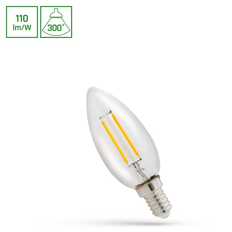 Spectrum LED LED CANDLE C35 E-14 230V 1W COG WW CLEAR SPECTRUM