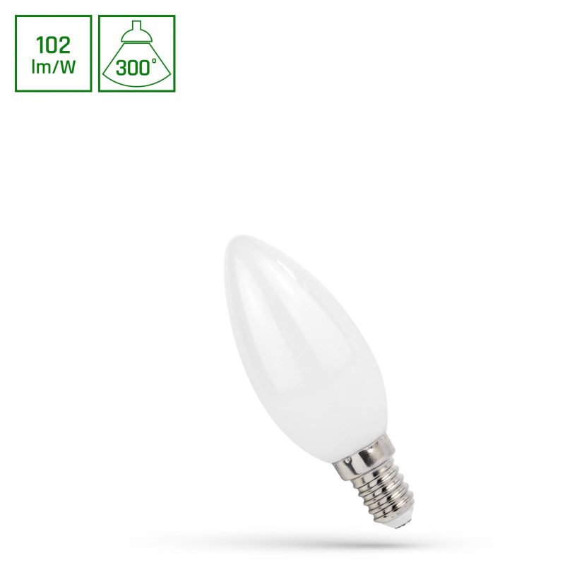 Spectrum LED LED CANDLE C37 E-14 230V 4W COG NW MILKY SPECTRUM