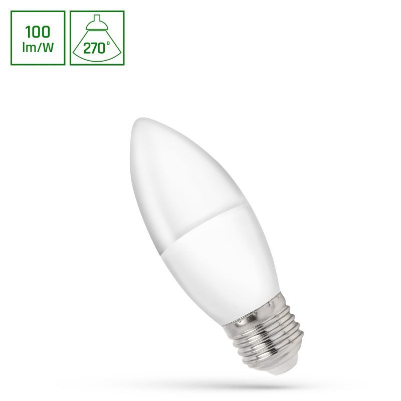 Spectrum LED LED CANDLE C37 E-27 230V 1W CW SPECTRUM