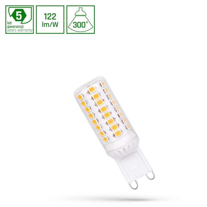 Spectrum LED LED G9 230V 4.2W CW SMD 5Y WARRANTY PREMIUM SPECTRUM