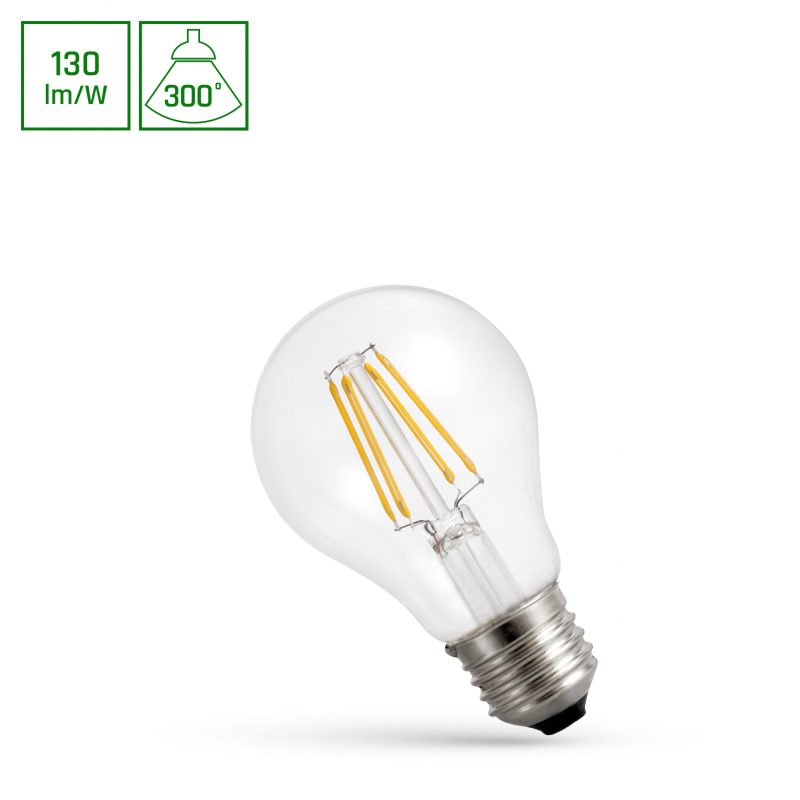 Spectrum LED LED GLS E-27 230V 8.5W COG WW CLEAR DIMMABLE SPECTRUM