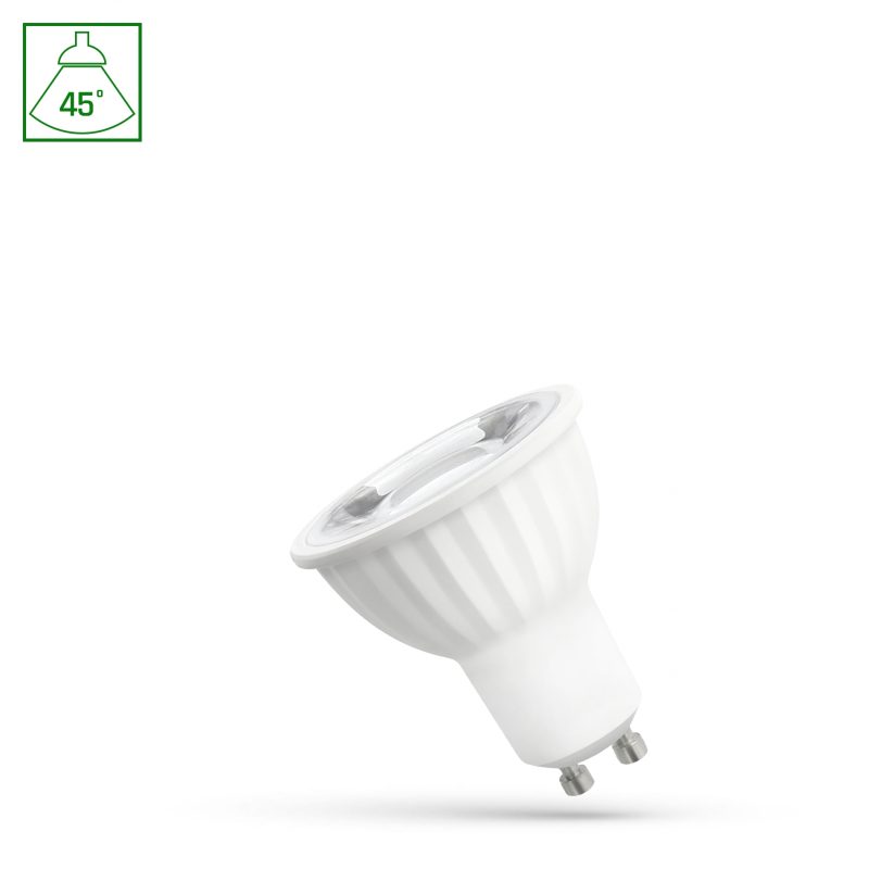 Spectrum LED LED GU10 230V 4W SMD 45DEG WW WITH LENS SPECTRUM