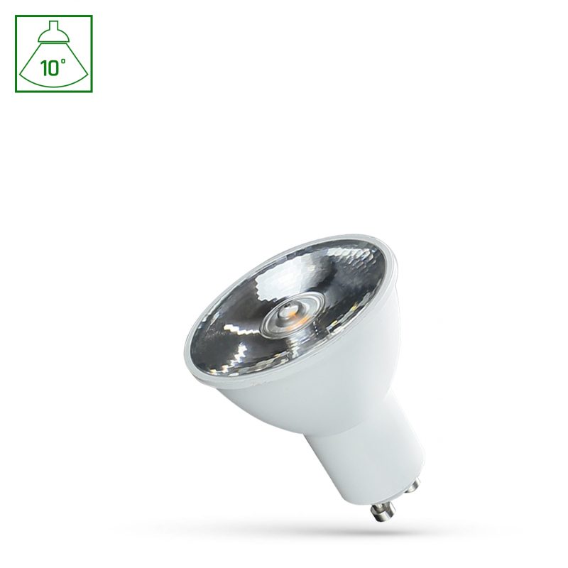 Spectrum LED LED GU10 230V 6W SMD 10DEG CW WITH LENS SPECTRUM