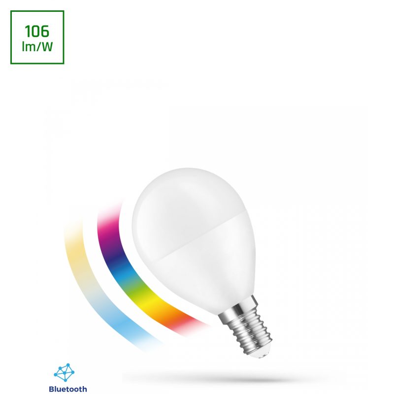 Spectrum LED LED P45 4,9W E-14 230V CCT+DIM BTM SPECTRUM SMART EASY SMART