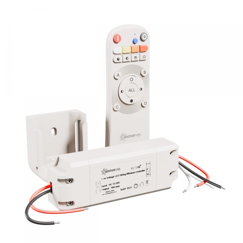 Spectrum LED LED STRIP SET 12V/24V 120W/240W 10A CCT DIMM 1-GROUP +MOUNT WHITE KONEKTO MESH