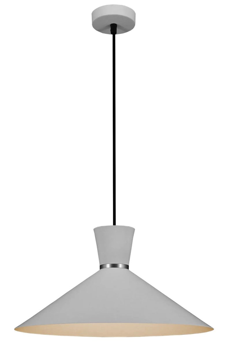 Fantasia Kono Pendelleuchte konisch, weißes Aluminium, E27 excl.
