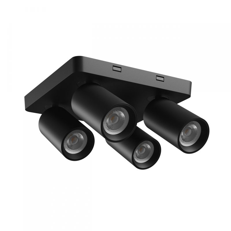 Spectrum LED MADARA ALTRO SQUARE 4xGU10 230V IP20 220X220X134MM BLACK