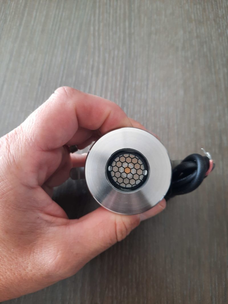 Mini Einbaustrahler LED 3W IP67 Wabenstruktur blendfrei 10-30V dc