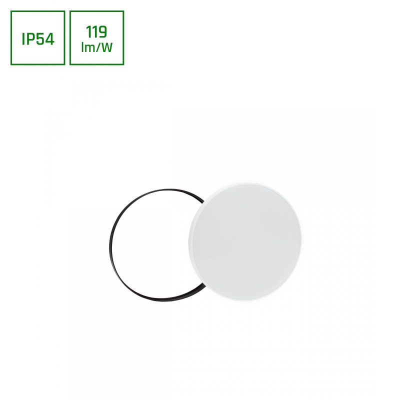 Spectrum LED NYMPHEA BLACK & WHITE RINGS 24W CW 230V 115DEG IP54 FI320X52