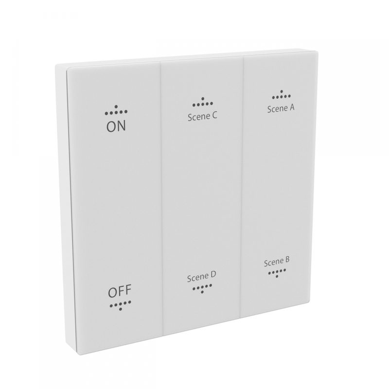 Spectrum LED ON OFF LIGHT SWITCH / 4 SCENES CCT DIMM CR2032 WHITE KONEKTO MESH