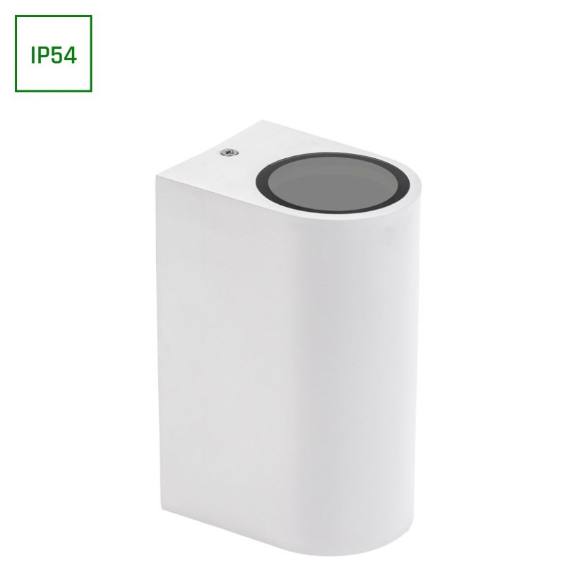 Spectrum LED PARETE GU10 X2 BIDIRECTIONAL SCONCE 250V IP54 150 X 73 X 95MM WHITE
