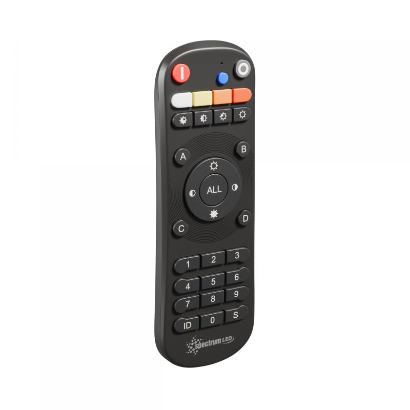 Spectrum LED REMOTE CONTROLER 100-GROUP RGB CCT 2XLR3 DIMM BLACK KONEKT MESH