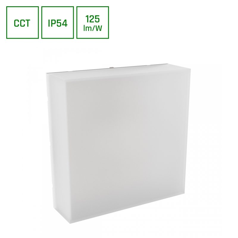 Spectrum LED SCATOLO 20W CCT 230V IP54 250x250x75MM WHITE FACADE LAMP