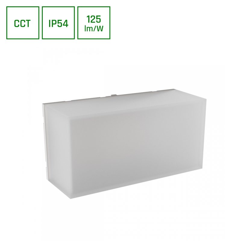Spectrum LED SCATOLO 8W CCT 230V IP54 200x100x75MM WHITE FACADE LAMP