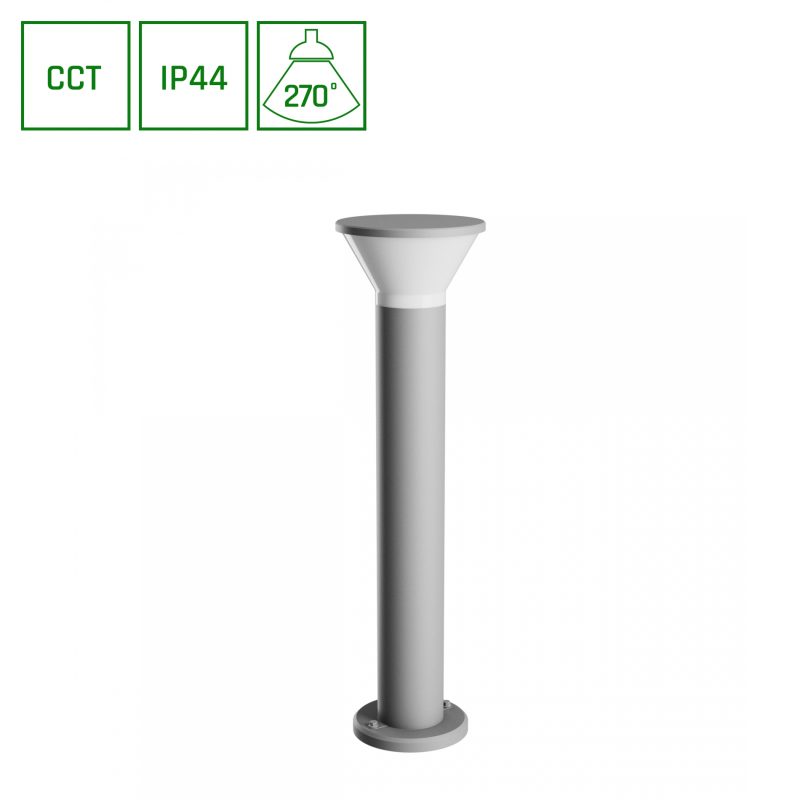 Spectrum LED STELLA ROUND GU10 6W CCT 230V 270DEG IP44 IK08 210X765MM GRAY ROUND