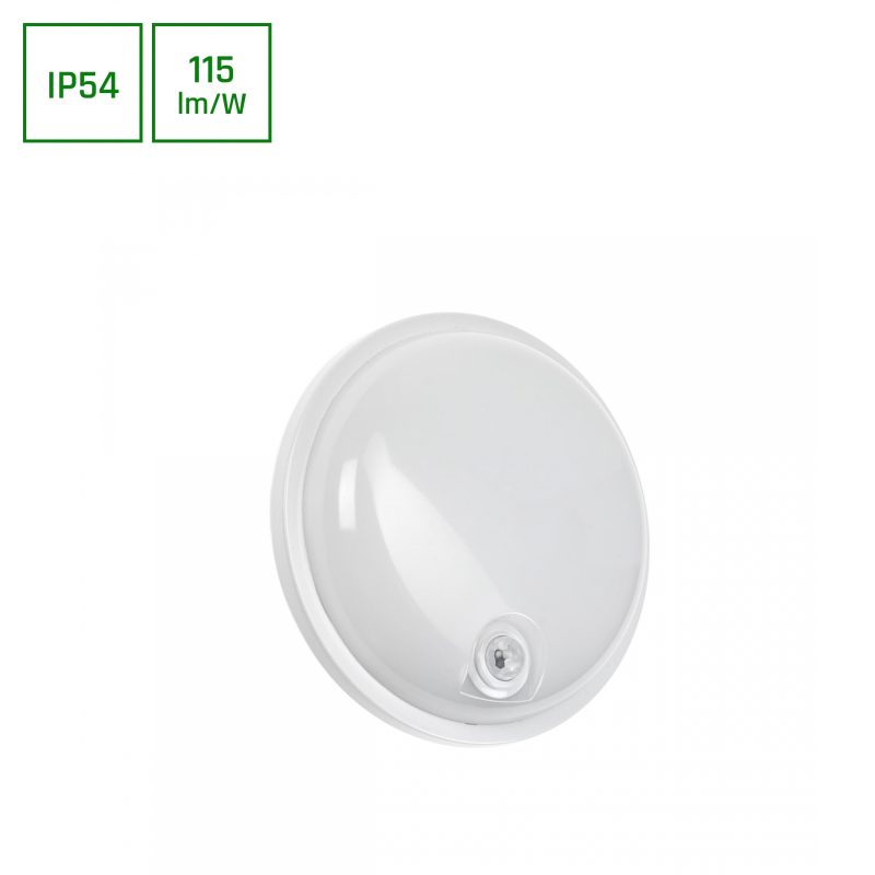 Spectrum LED TECHNIC LAMP LED 20W IP54 230V ROUND NW PIR
