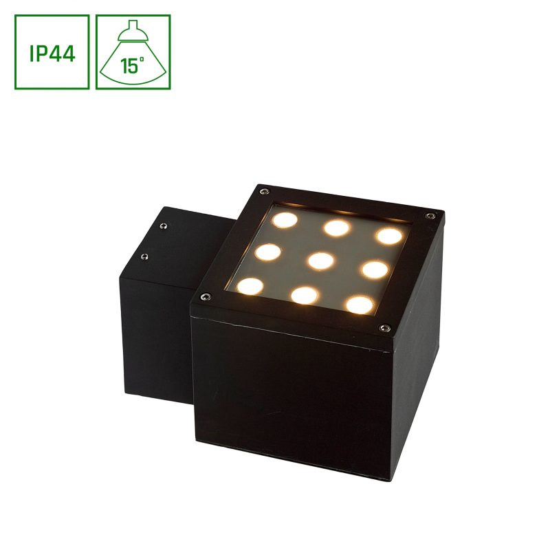 Spectrum LED TORRE 2X6LED CREE 15DEG 230V 9W IP44 CW WALL-MOUNTED