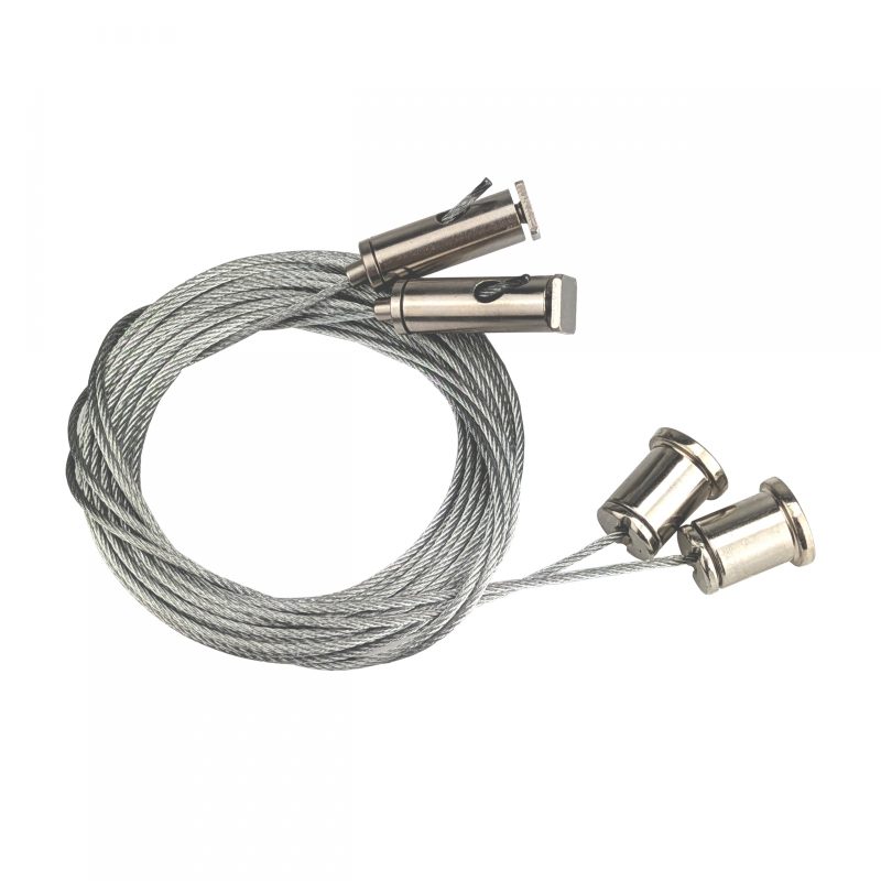 Spectrum LED KIT DE SUSPENSIÓN UNIVERSAL Y CABLE DE ACERO GALVANIZADO 1,5M 2pcs PLATA