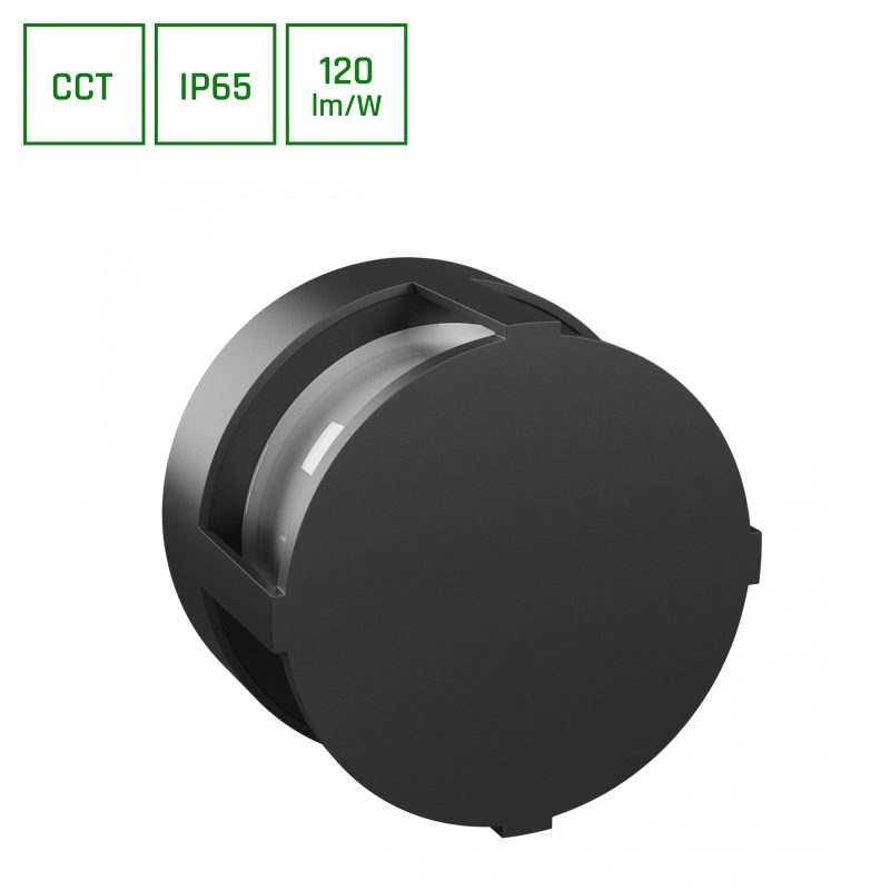 Spectrum LED VERTO ROUND CUP 10W CCT 230V IP65 170X110MM BLACK
