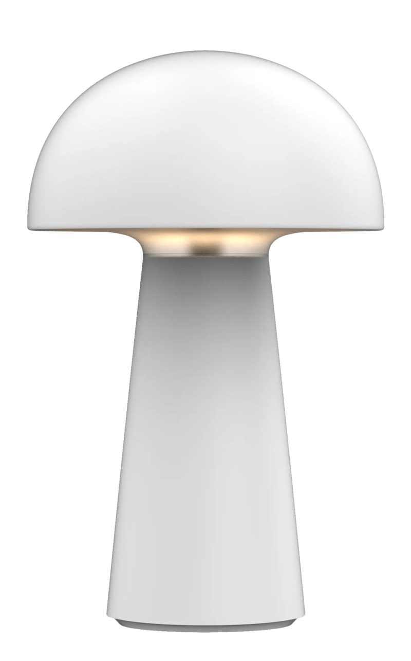 Fantasia Boleto lampe de table LED rechargeable dimmable IP44 blanc mat