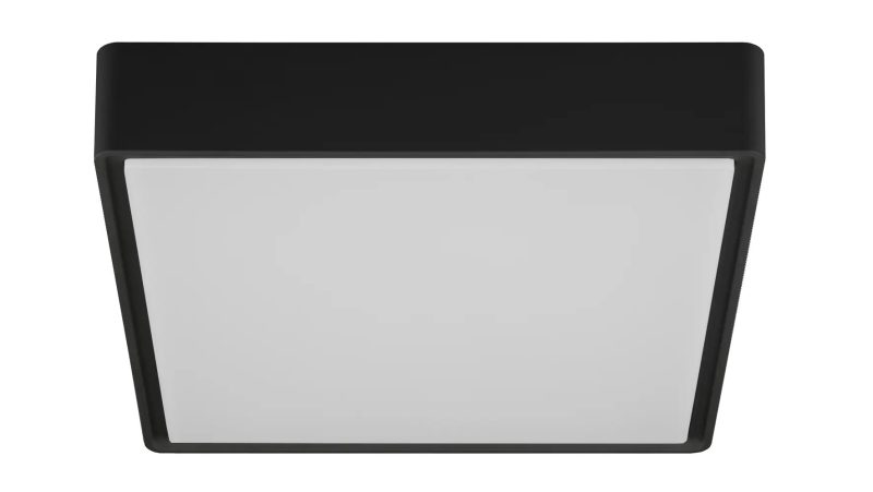 Fantasia Goa plafoniera e applique quadrata nera IP65 LED 11,5W