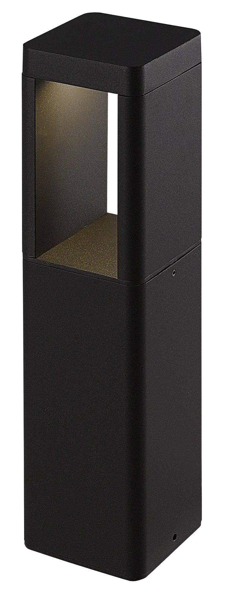 Fantasia Tuva 2 baliza de jardín negra aluminio 350mm, 2 lados abiertos