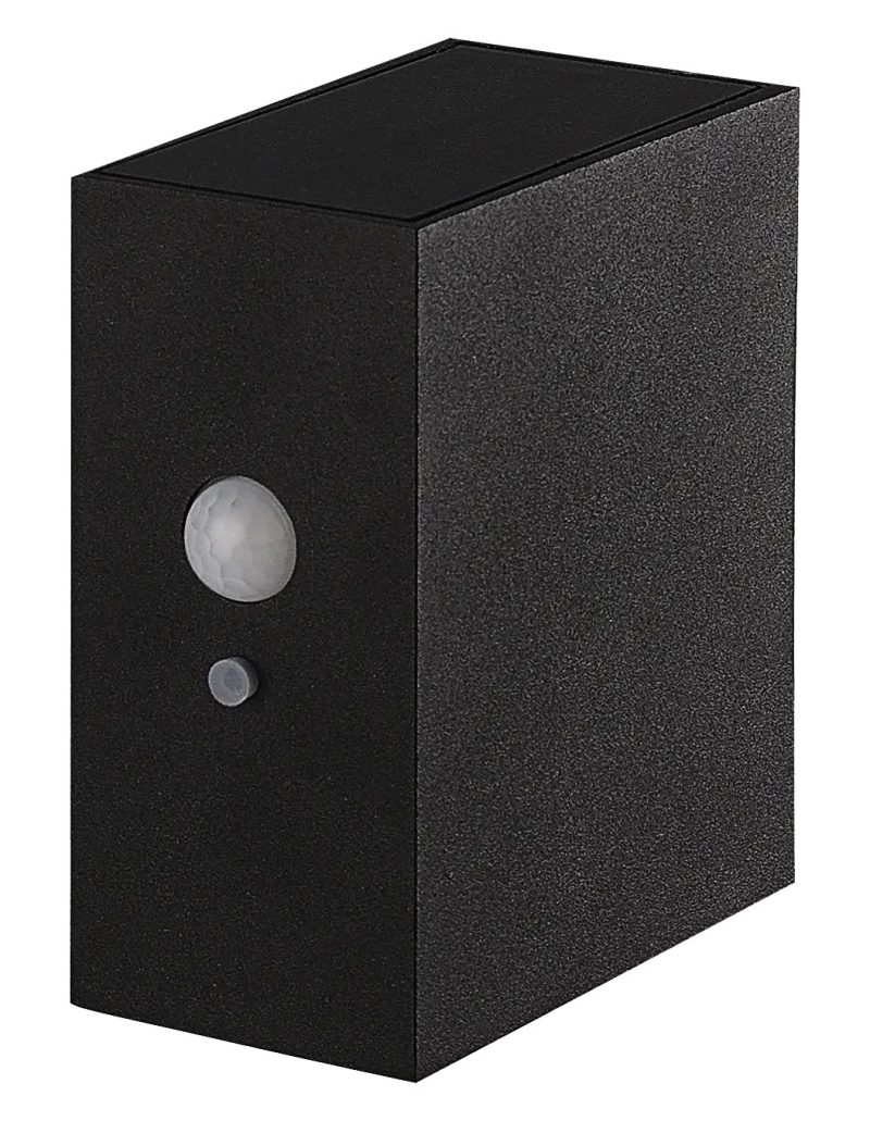 Fantasia Ragnar aplique solar negro con sensor, IP65
