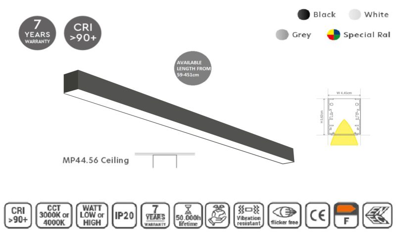 Masterlighting Homelighting MP44.56C-451-S-3-O-OF-BL 44.5x56mm 451cm