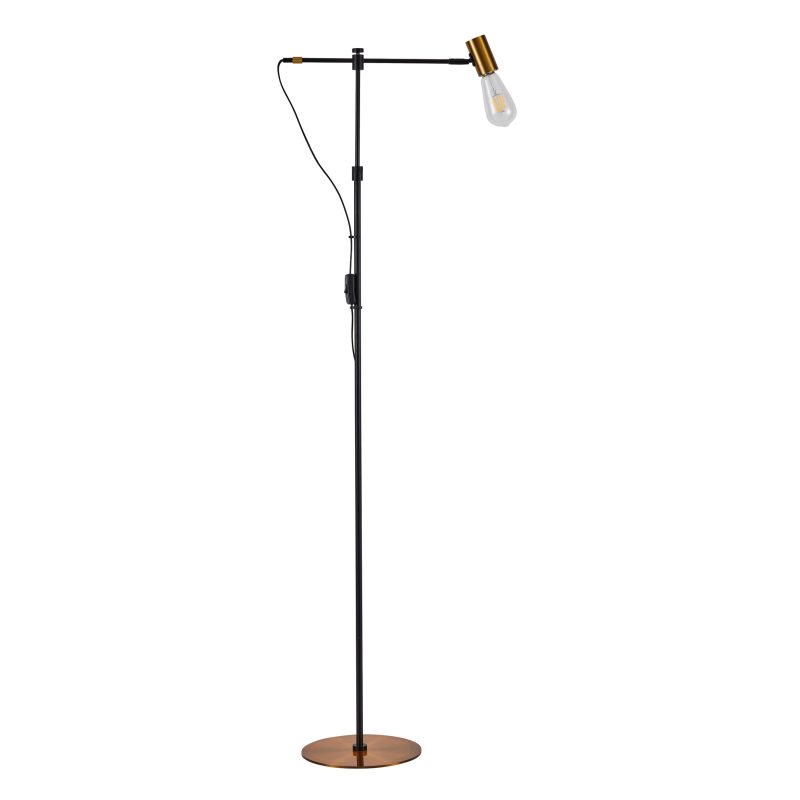 Homelighting SE21-GM-39 ADEPT GOLD MATT & BLACK FLOOR LAMP