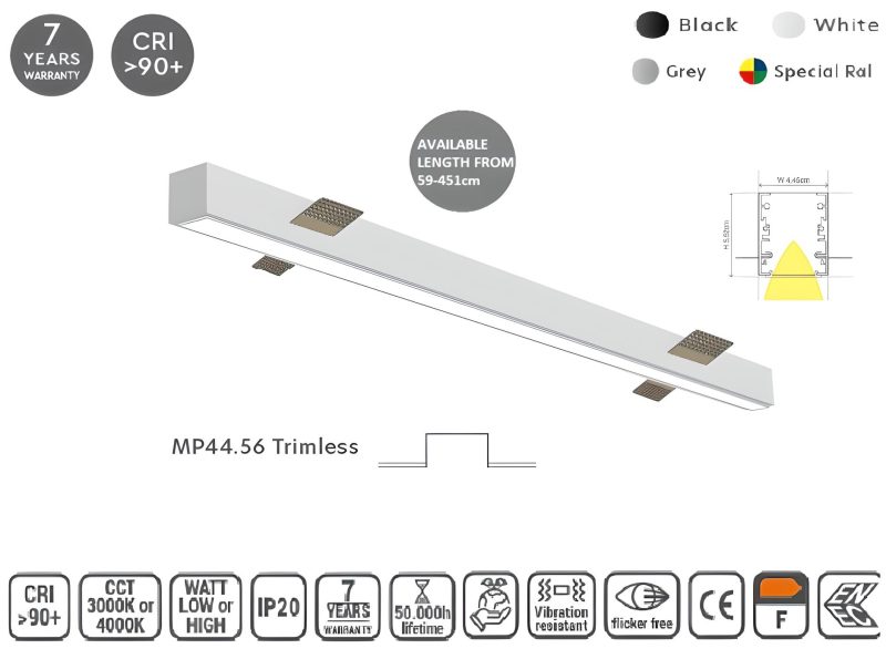 Masterlighting Homelighting MP44.56T-395-H-3-O-OF-WH 44.5x56mm 395cm