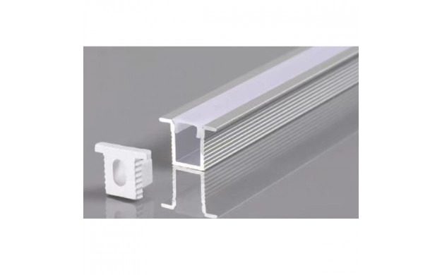 Optonica Aluminium Profile For LED Strip Silver Body and White Cover L=2m