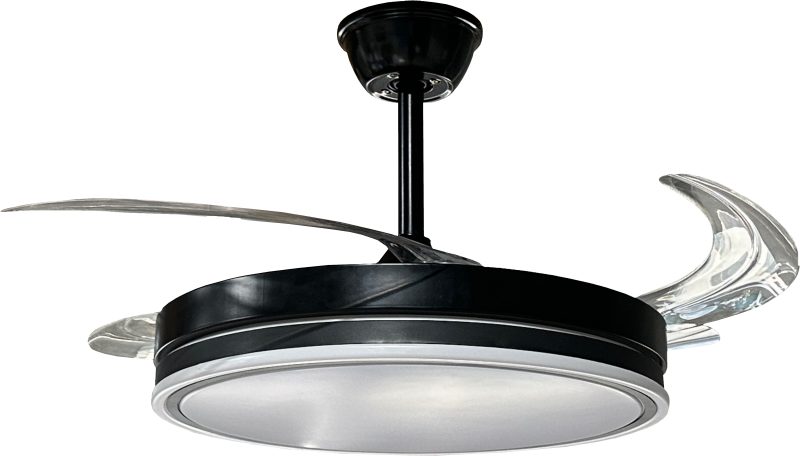 Optonica LED Deckenventilator 36W/3CCT Schwarz + Fernbedienung