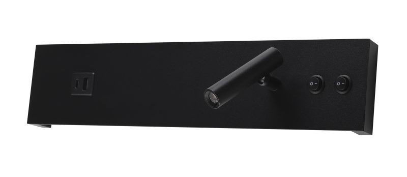 Optonica LED Cabinet Light 11W IP20 mit ON/OFF - Switch + USB Schwarz 3000K