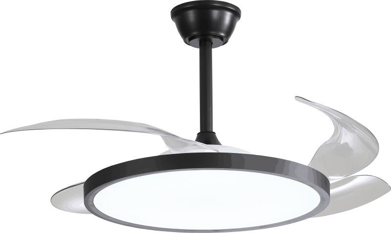Optonica LED Fan Ceiling 36W/3CCT Black Slim + Remote Control