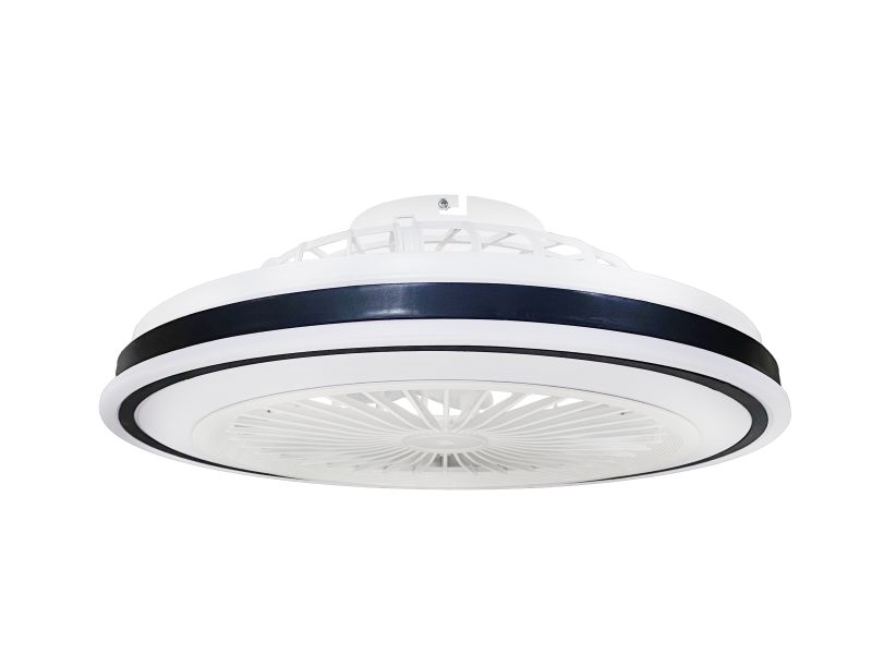 Optonica Ventilatore a Soffitto LED 36W/3CCT Bianco/Nero + Telecomando