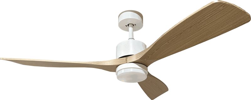 Optonica LED Fan Ceiling 18W/3CCT White Wood + Remote Control