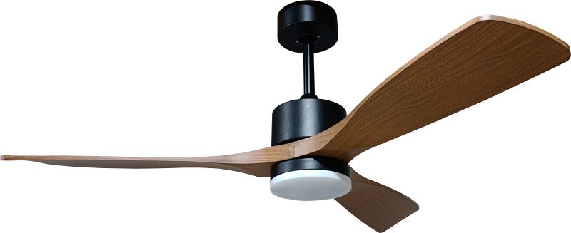 Optonica LED Fan Ceiling 18W/3CCT Black Wood + Remote Control