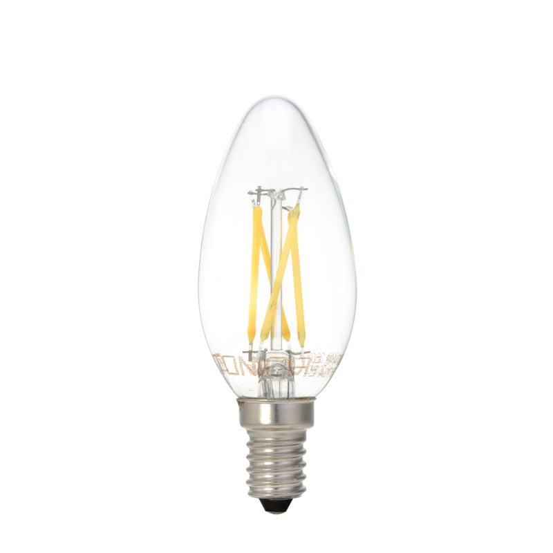 Optonica LED Filament Candle Bulb C35 E14 Dimmable