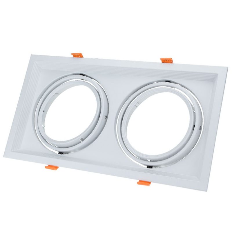 Optonica Rectangular 2xAR111 Rings Adjustable