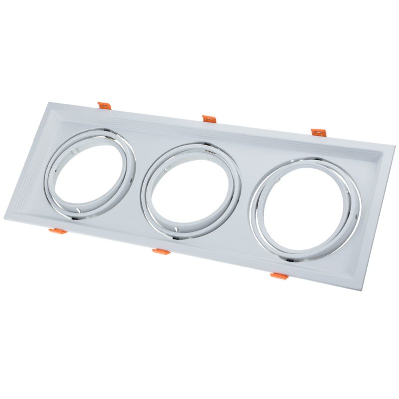 Optonica Rectangular 3xAR111 Rings Adjustable