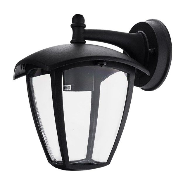 Optonica Applique Murale Down Matt Black 1xE27