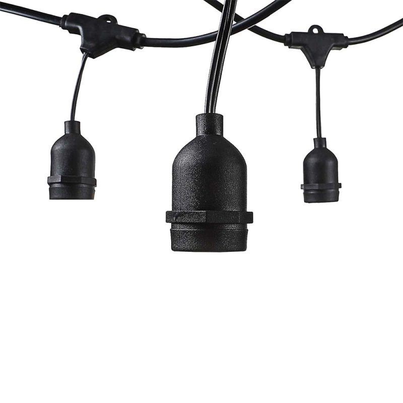 Optonica Black Outdoor String Light 10pc. 6M Suspended Sockets