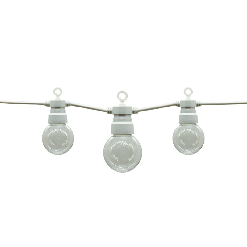 Optonica White Outdoor String Light With Bulbs 20pc